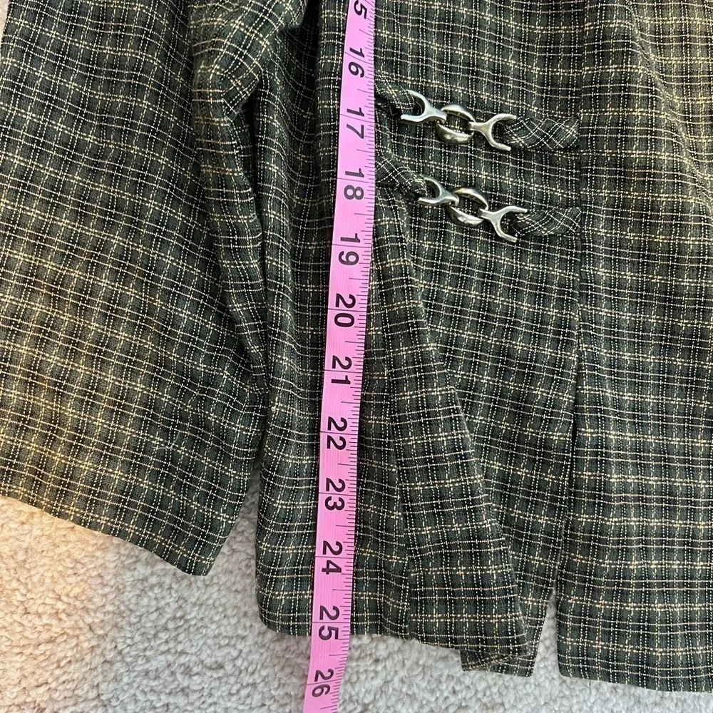 𝅺vintage Betsy’s Things Women’s Green‎ Plaid Blazer Fits M/L